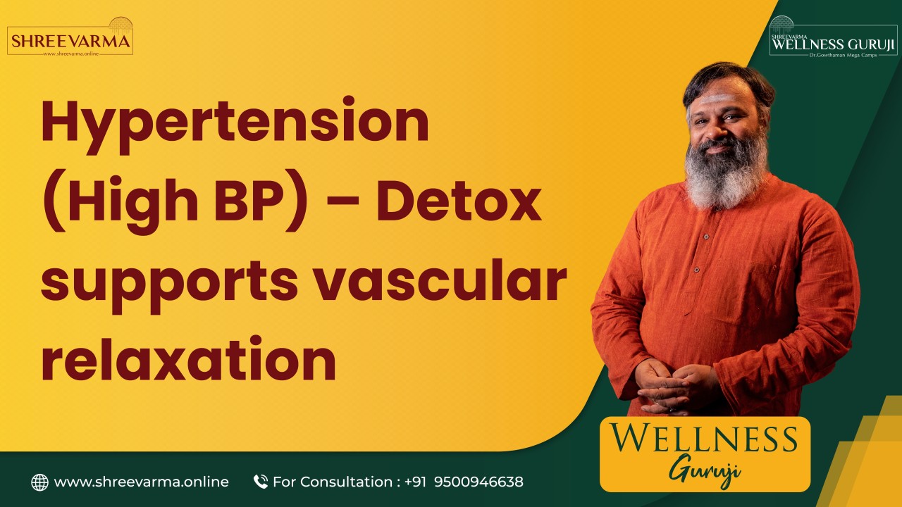 Hypertension (High BP) – Detox Supports Vascular Relaxation! Wellness Guruji Dr Gowthaman!