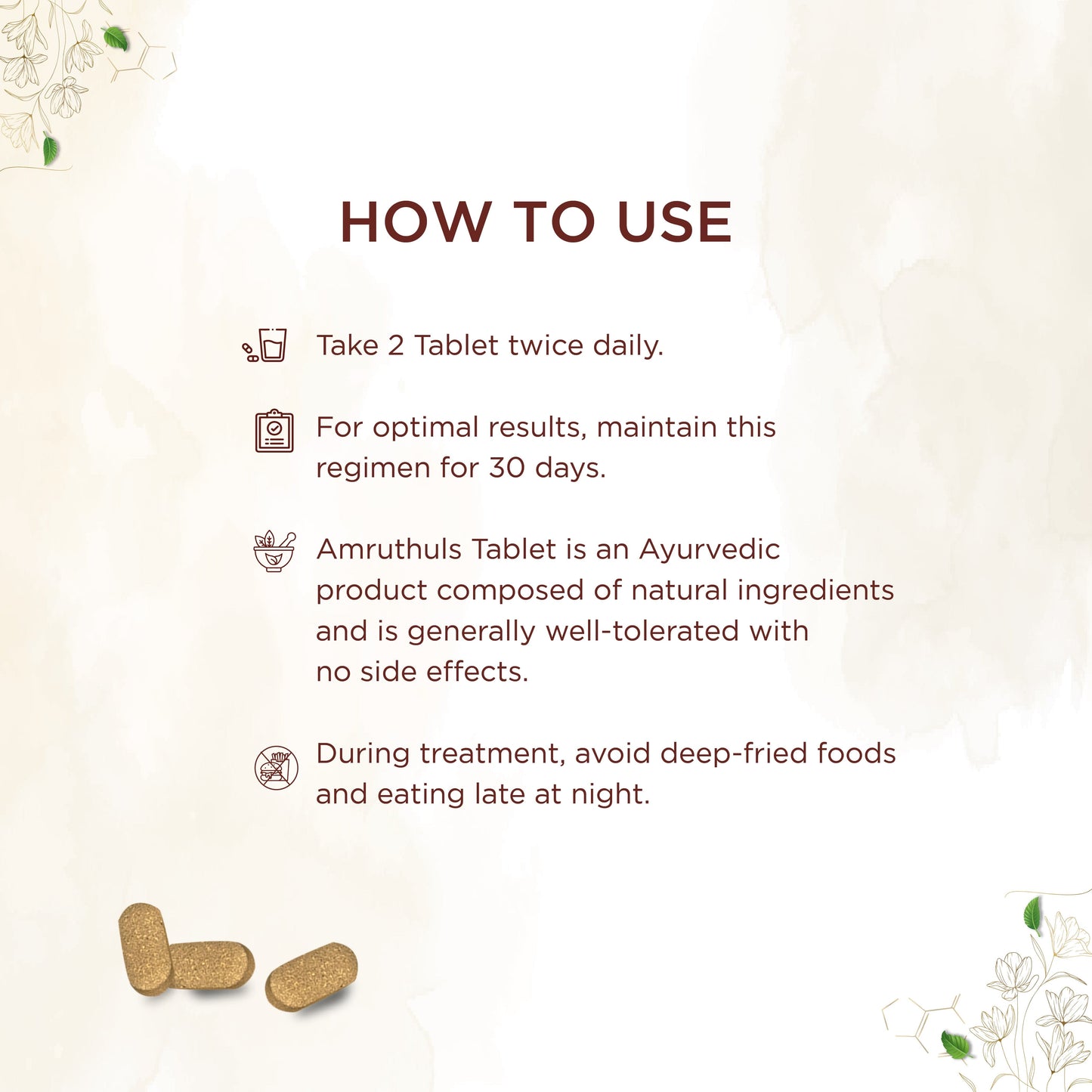 shreevarma Amruthuls Tablets | For Better Digestive Health | Relief from  Acidity, Constipation, and Gastritis | Enhances Pitta balance | Triphala - 60 Tablets