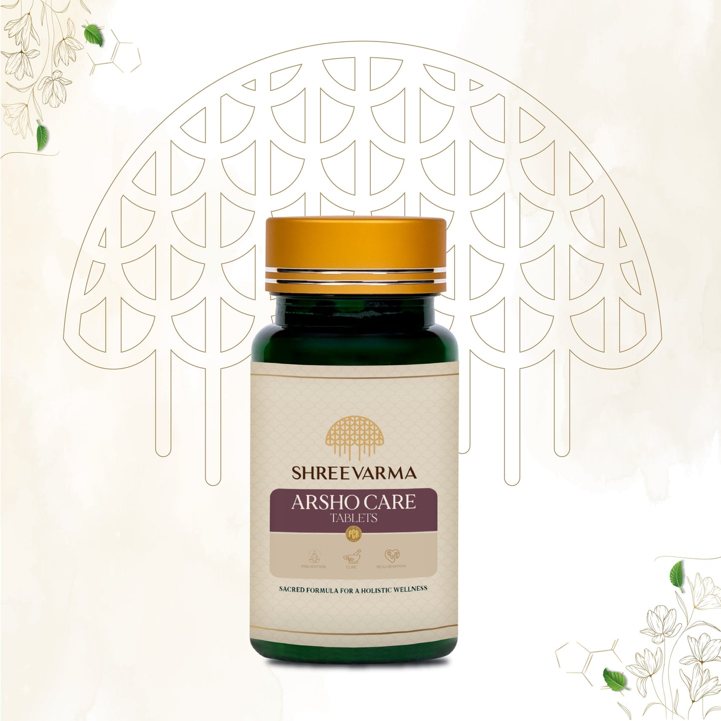 shreevarma Arsho Care Tablets For Piles Relief | Effective For Fissure And Fistulas | Ayurvedic Medicine For Treating Hemorrhoids | 60 Tablets