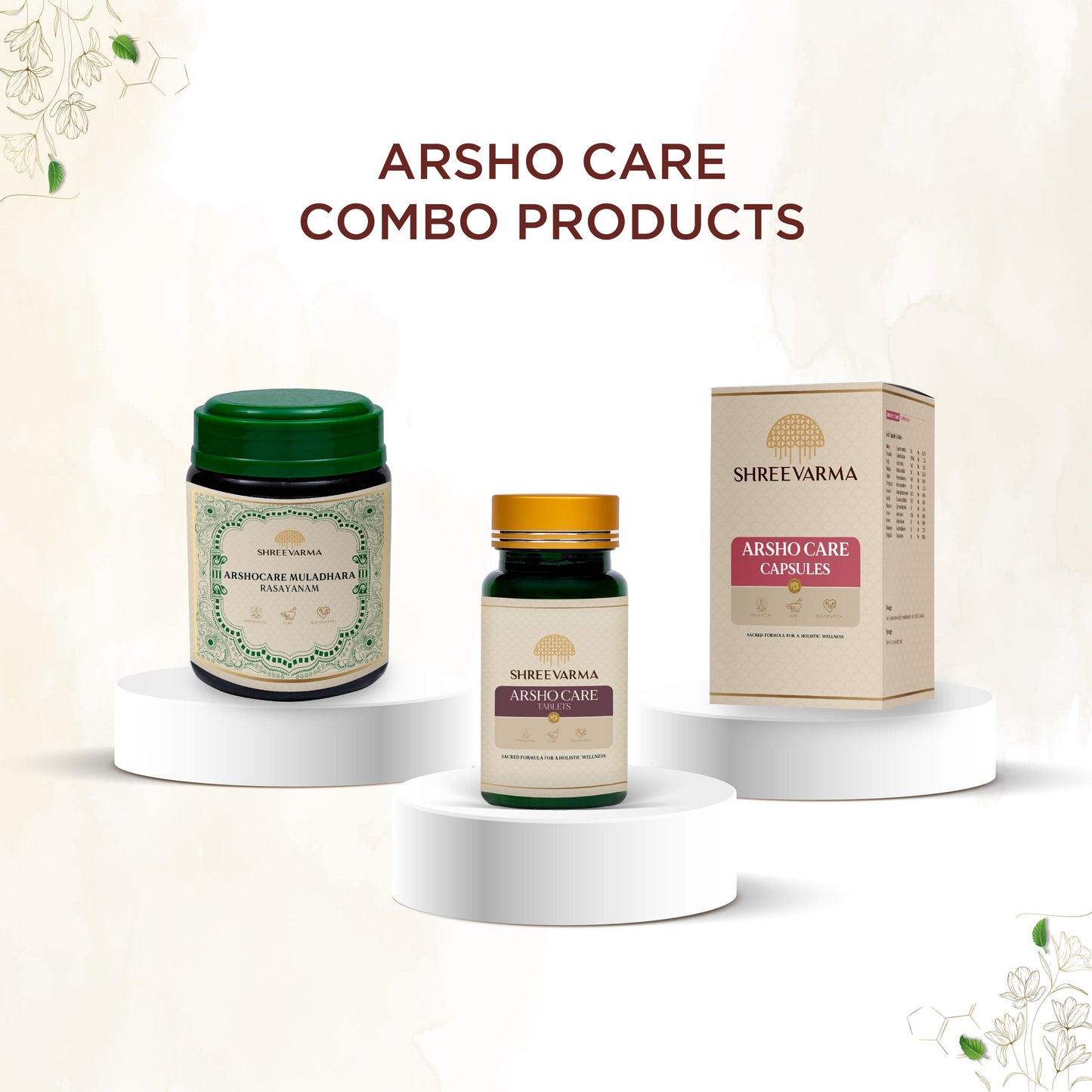 shreevarma Arsho Care Tablets For Piles Relief | Effective For Fissure And Fistulas | Ayurvedic Medicine For Treating Hemorrhoids | 60 Tablets