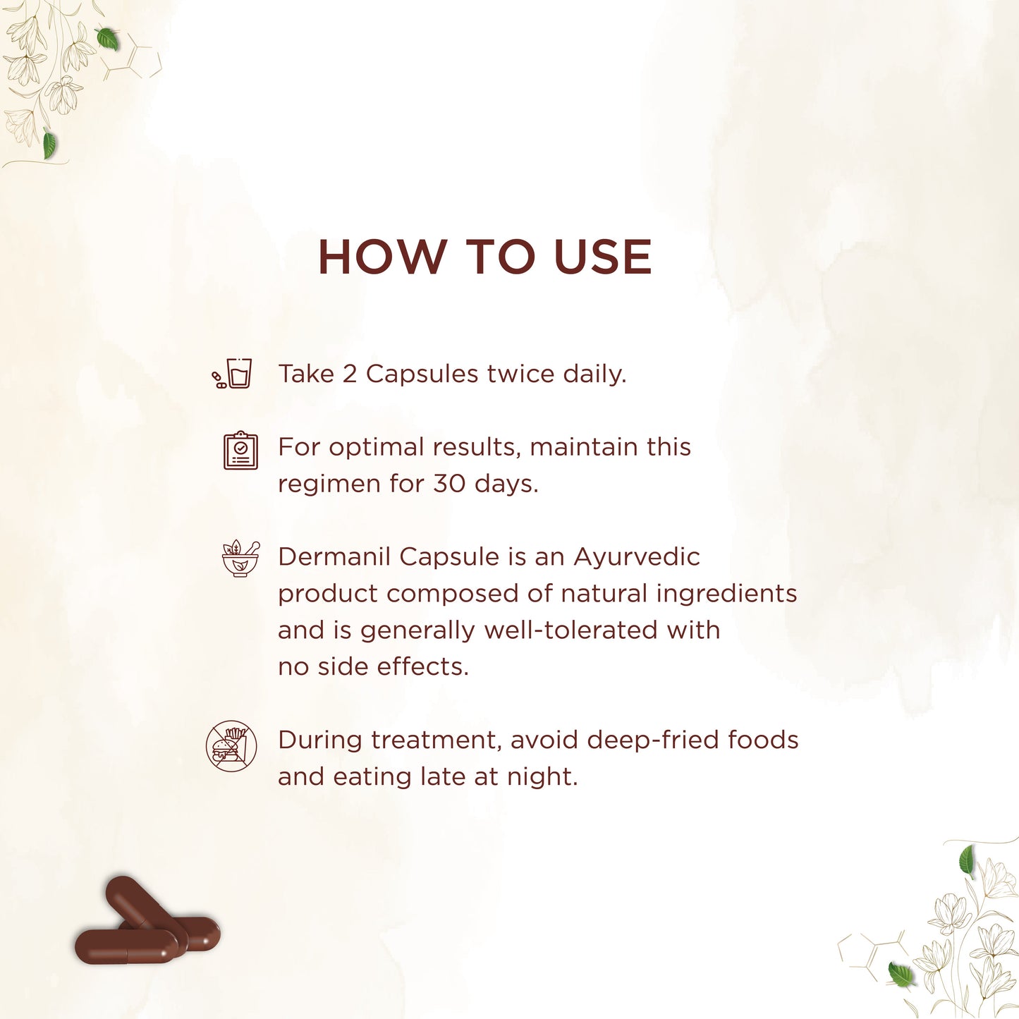 shreevarma Capsule Dermanil Capsule for Blood Purification | Siddha Formulation for Psoriasis and All Chronic Skin Disorders | Veppilai | Removes the Toxins from BloodStream | 180's