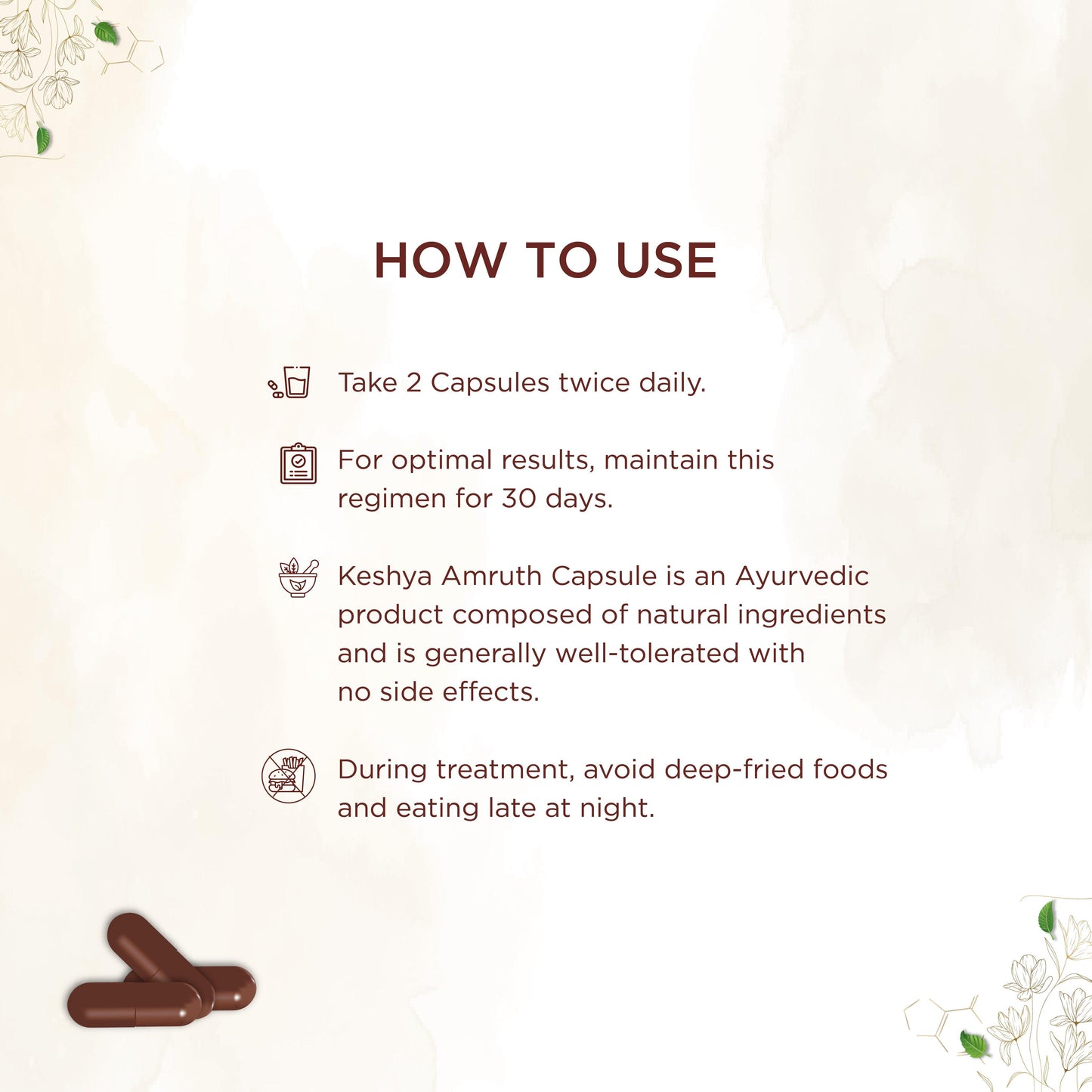 shreevarma Capsule Keshya Amruth Capsule for Hair Growth | Ayurvedic Supplement Prevents Hair Fall and Treats Premature Graying | Asana | Ketaki | Hair Strength and Nourishment