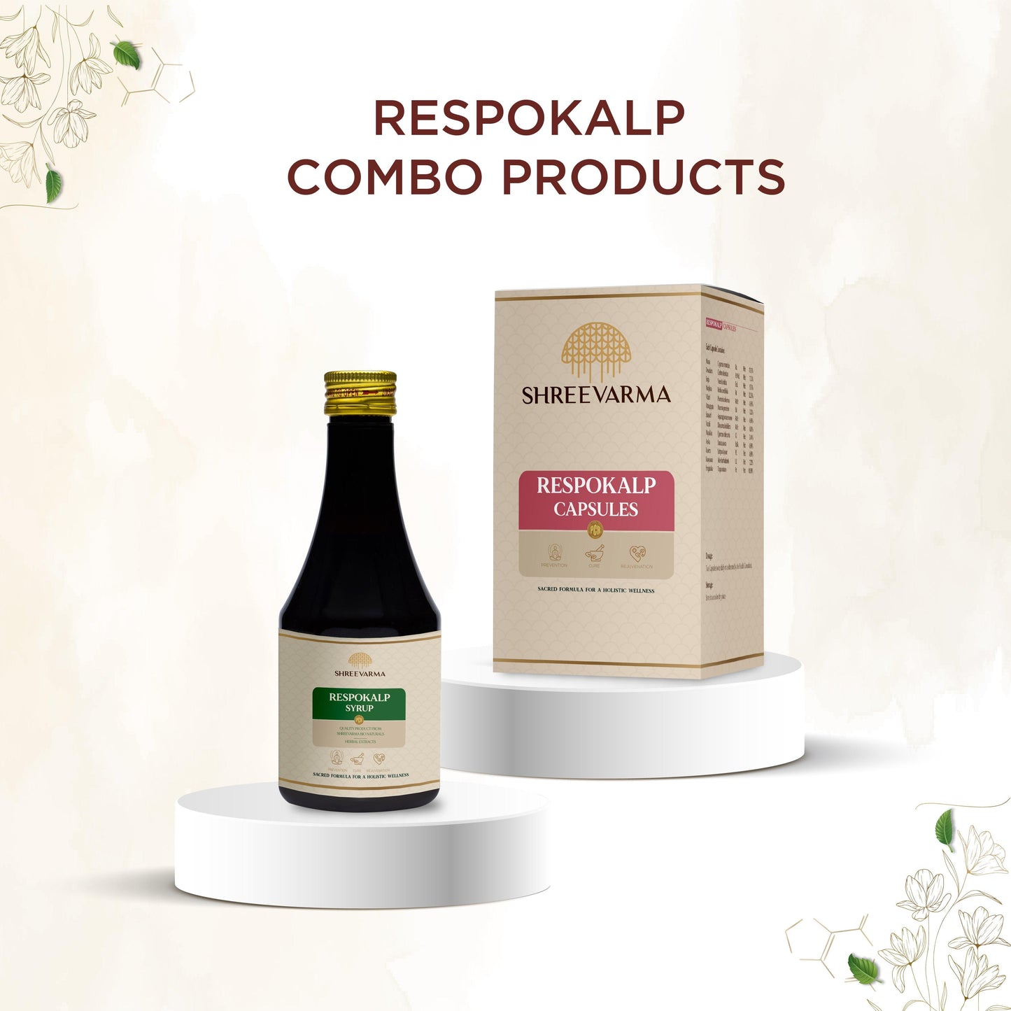 shreevarma Capsule Respokalp Capsules for Treating Asthma | Ayurvedic Medicine for Wheezing and Respiratory Relief | Tulasi | Yastimadhu | Immunity Booster | Vitamin C – 60 Capsuless