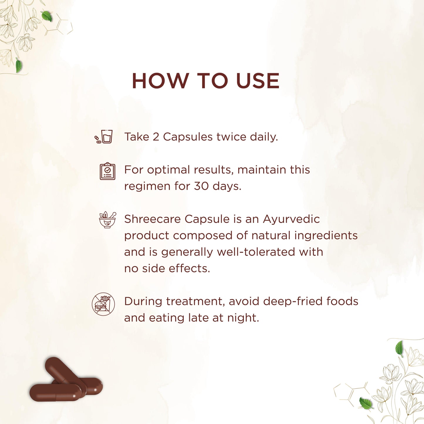 shreevarma Capsule Shree Care Capsule For Women’s Wellness | Ayurvedic Supplement for Menstrual Health | PCOD | Ashoka for Hormonal Imbalances | Uterine Tonic –  60 Capsules