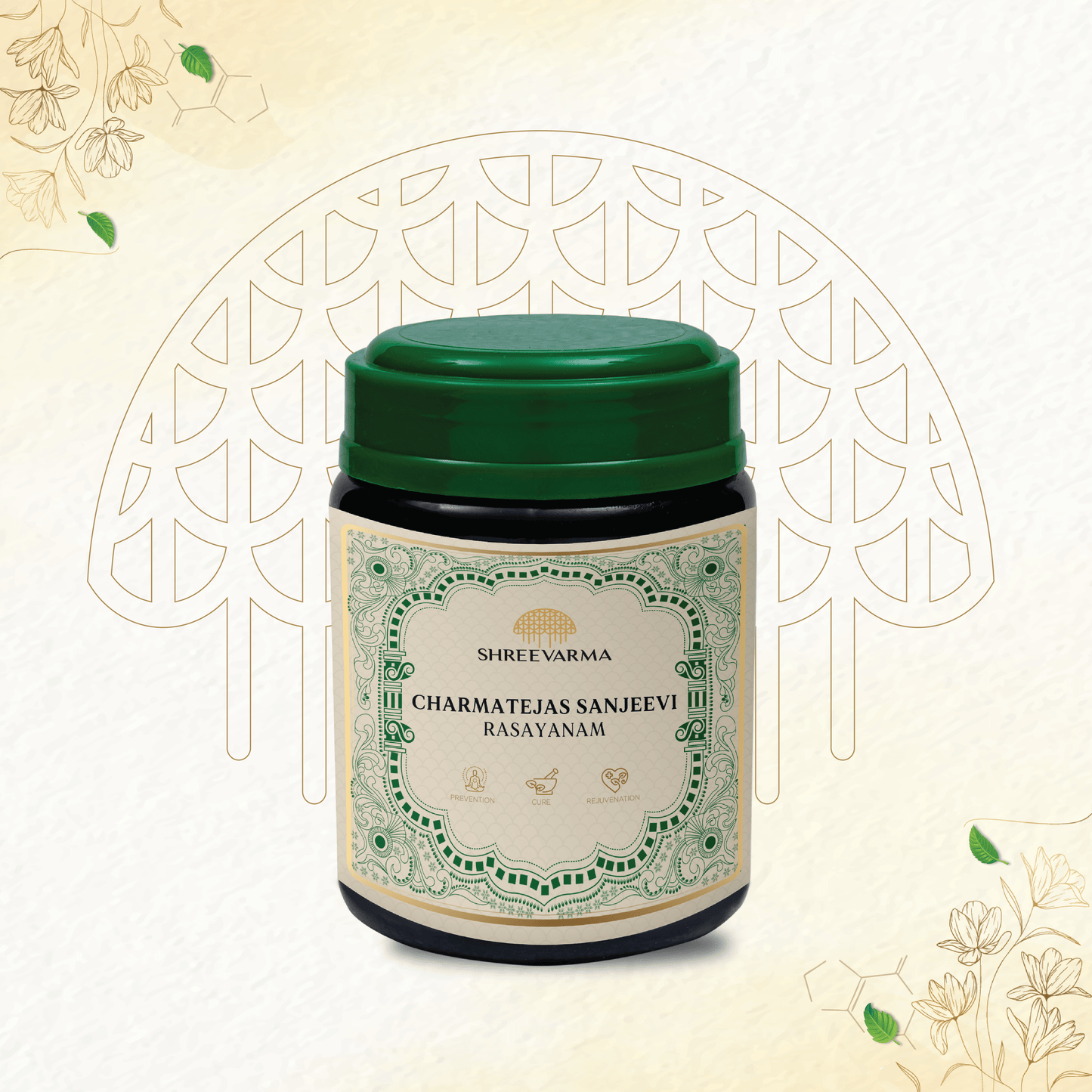 shreevarma CharmaThejas Medhodhatu Rasayanam for Skin Conditions | Ayurvedic Supplement for Psoriasis | Eczema | Restores Pigmentation | Bilva | Pippali | Rejuvenating Supplement
