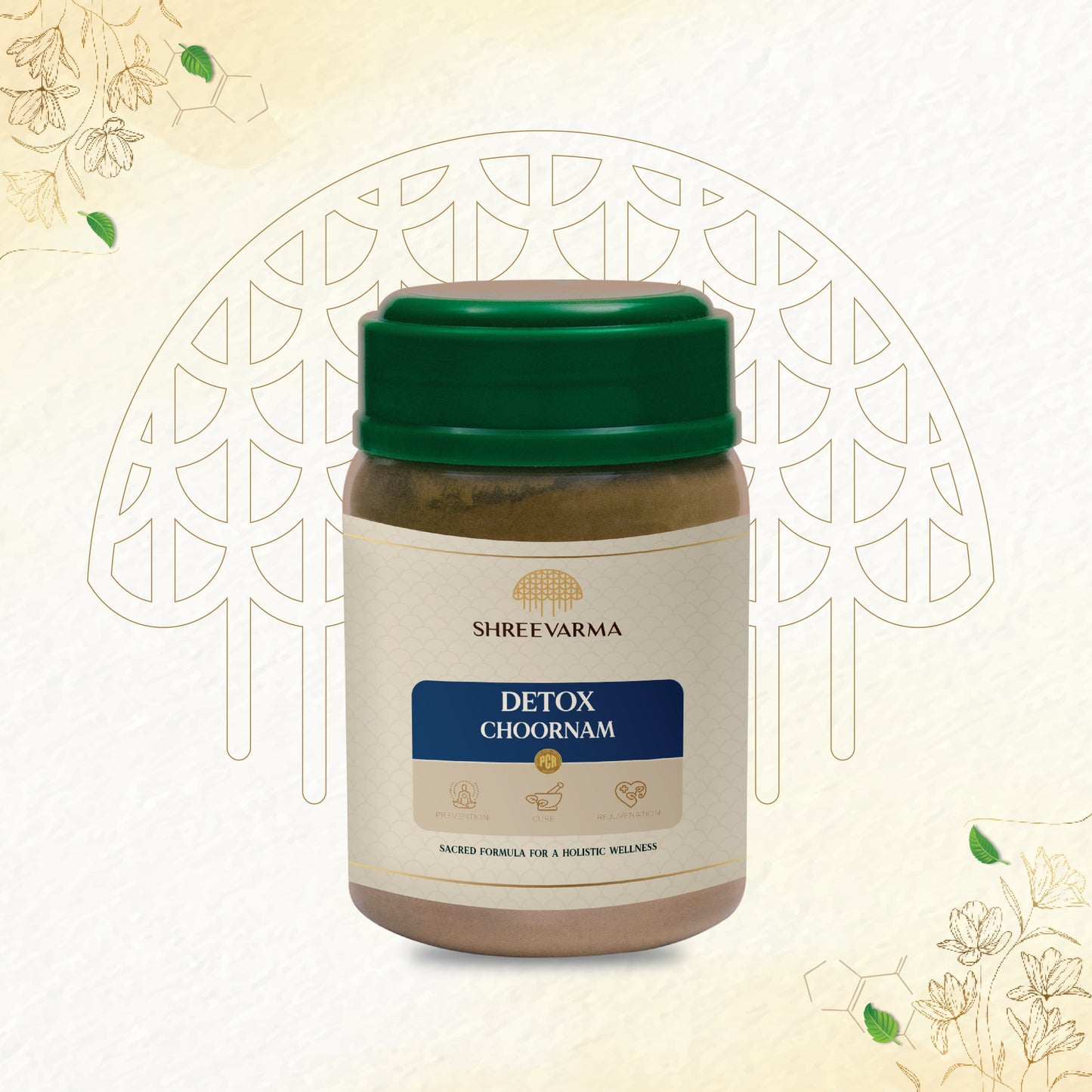 shreevarma Chooranam Detox Choornam for Purifying and Cleansing the Body | Ayurvedic Supplement for Eliminating Accumulated Toxins | Svarnapatri | Manages Constipation | 100G