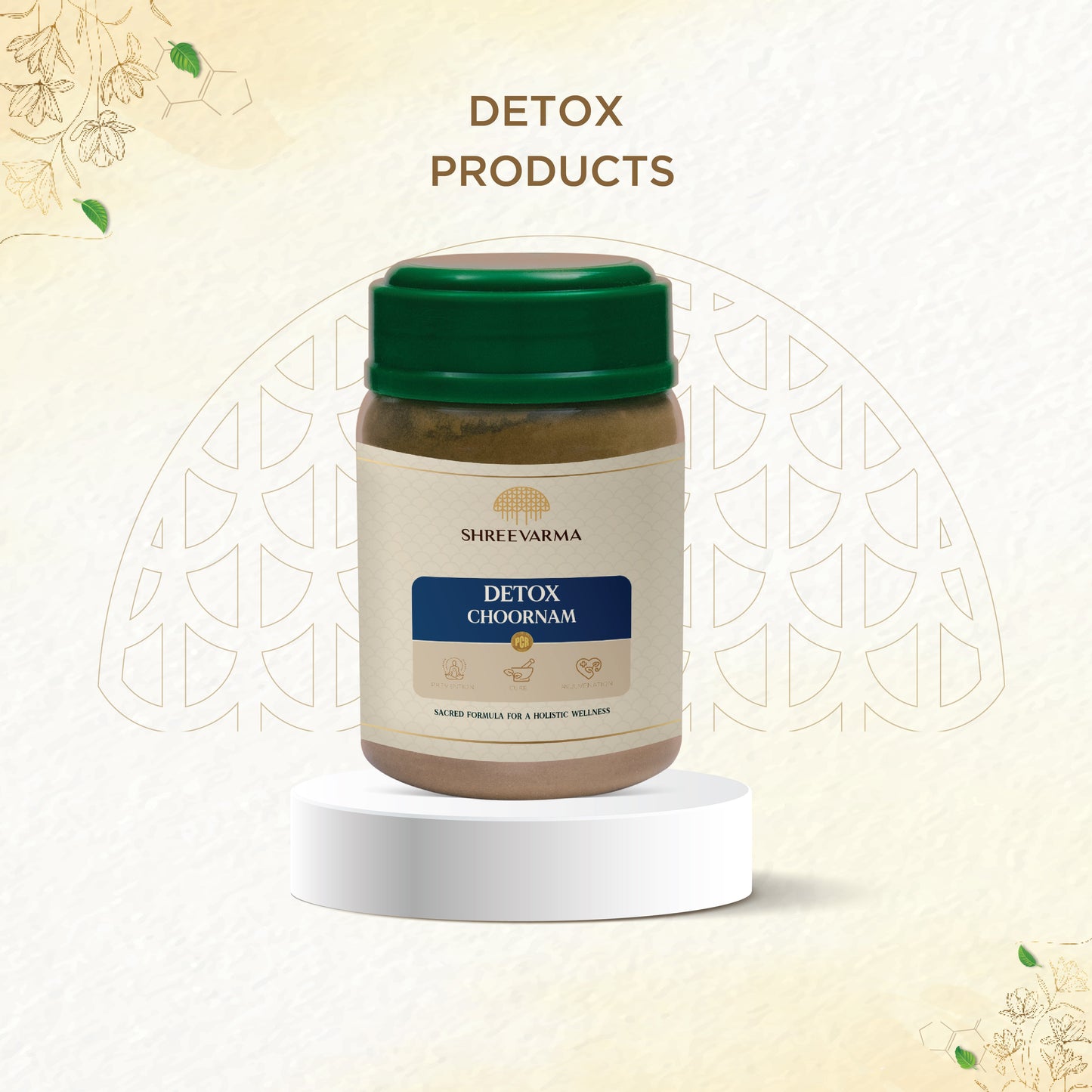 shreevarma Chooranam Detox Choornam for Purifying and Cleansing the Body | Ayurvedic Supplement for Eliminating Accumulated Toxins | Svarnapatri | Manages Constipation