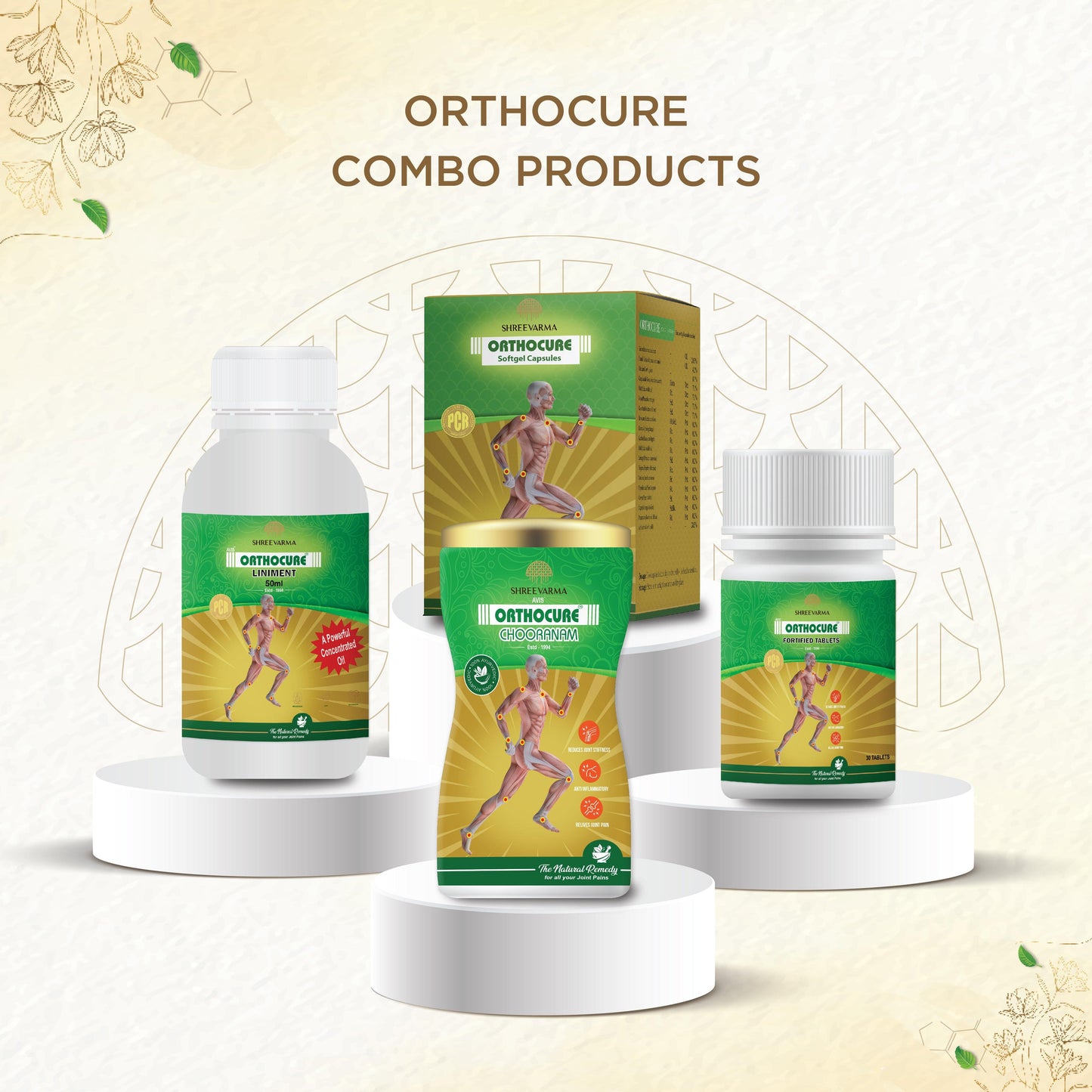 shreevarma Chooranam Orthocure Choornam for Bone Care | Anti-Inflammation | Mobility | Flexibility | Ayurvedic Supplement to Reduce Joint Pain | Ajamoda