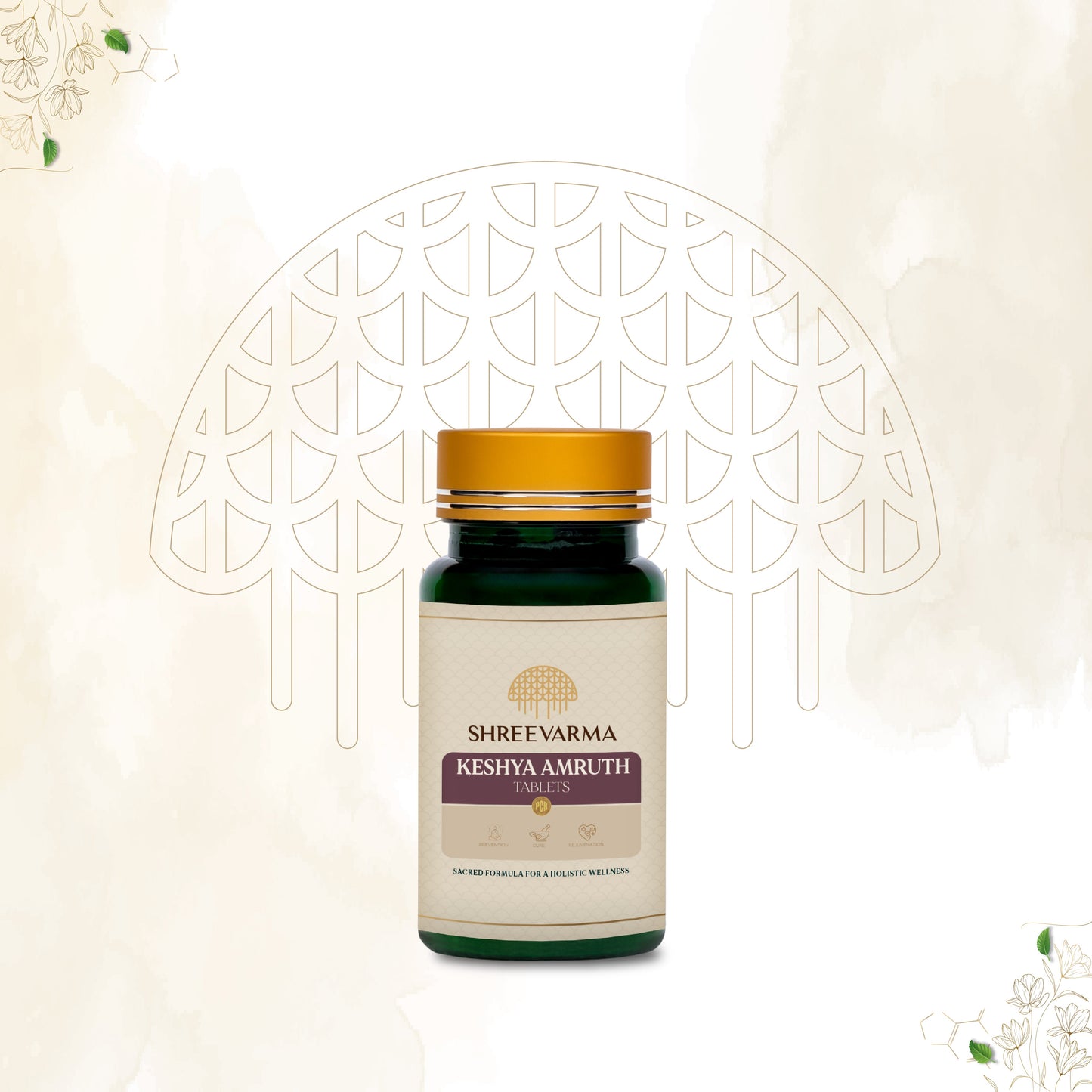 shreevarma Keshya Amruth Tablet for Hair Growth | Ayurvedic Supplement Prevents Hair Fall and Treats Premature Graying | Asana | Ketaki | Hair Strength and Nourishment