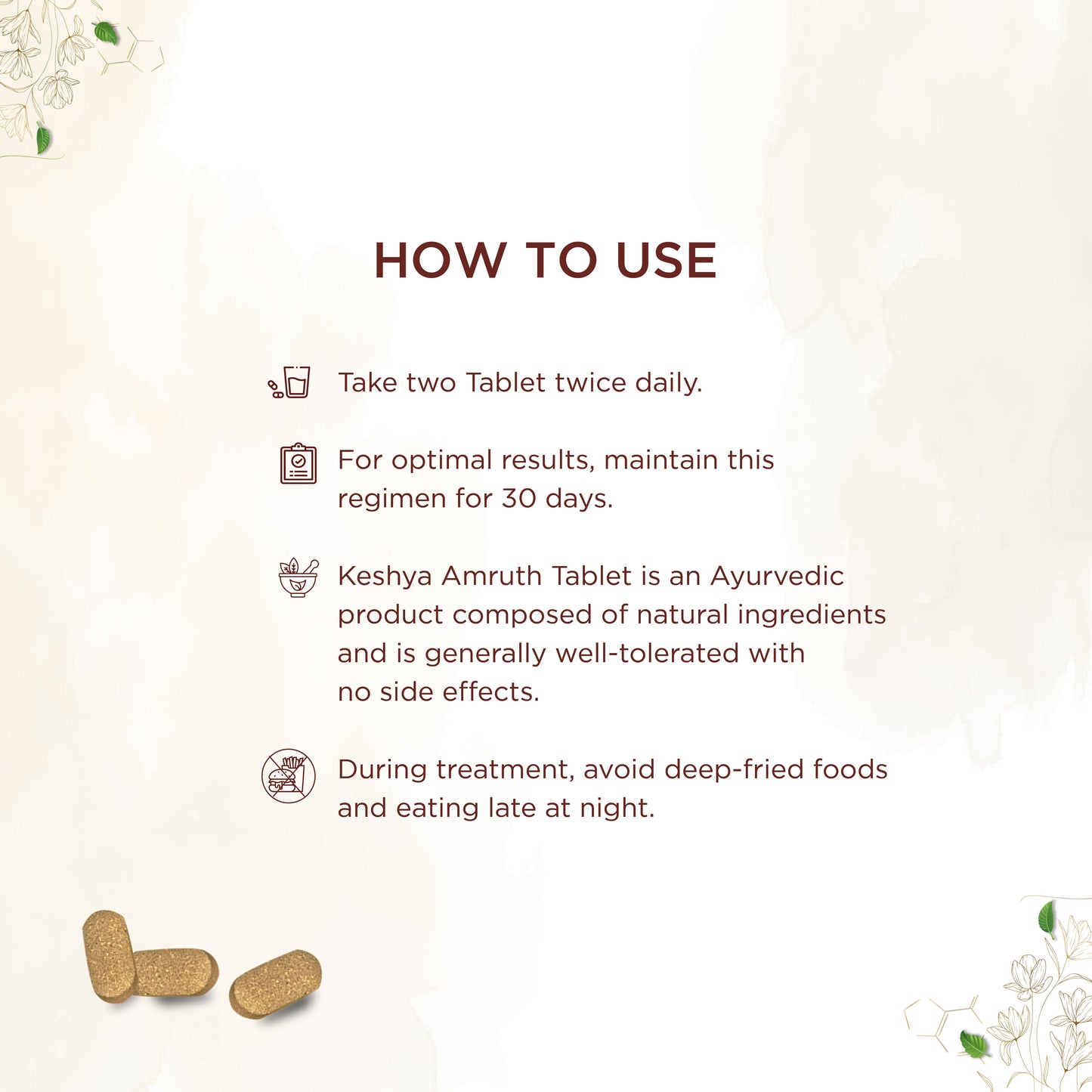 shreevarma Keshya Amruth Tablet for Hair Growth | Ayurvedic Supplement Prevents Hair Fall and Treats Premature Graying | Asana | Ketaki | Hair Strength and Nourishment