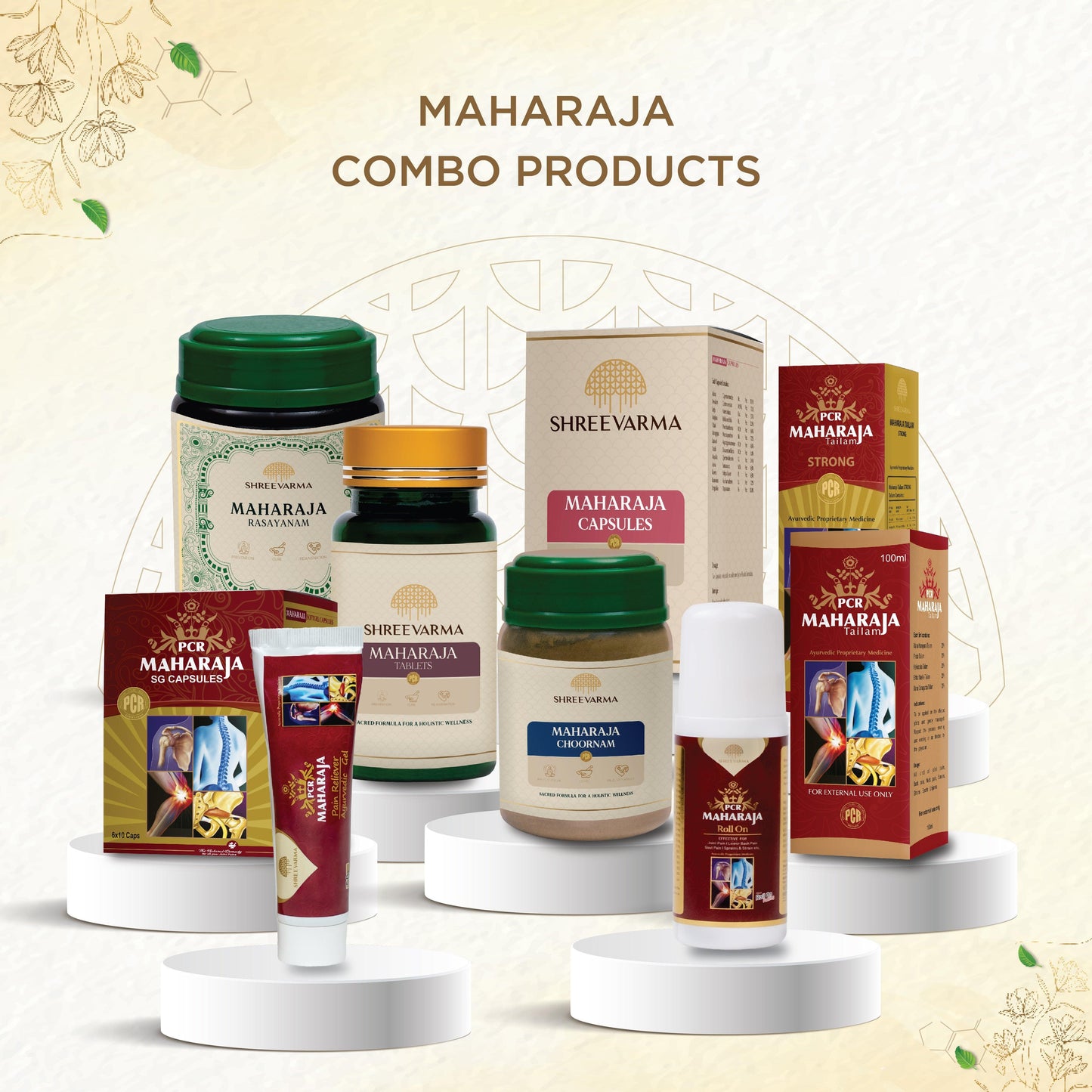 shreevarma Ointment Maharaja Pain Gel for Muscle and Joint Relief | Ayurvedic Supplement for Pain, Inflammation & Stiffness from Muscles & Joints | Nilgiri Thailam | Gandhapura Thailam