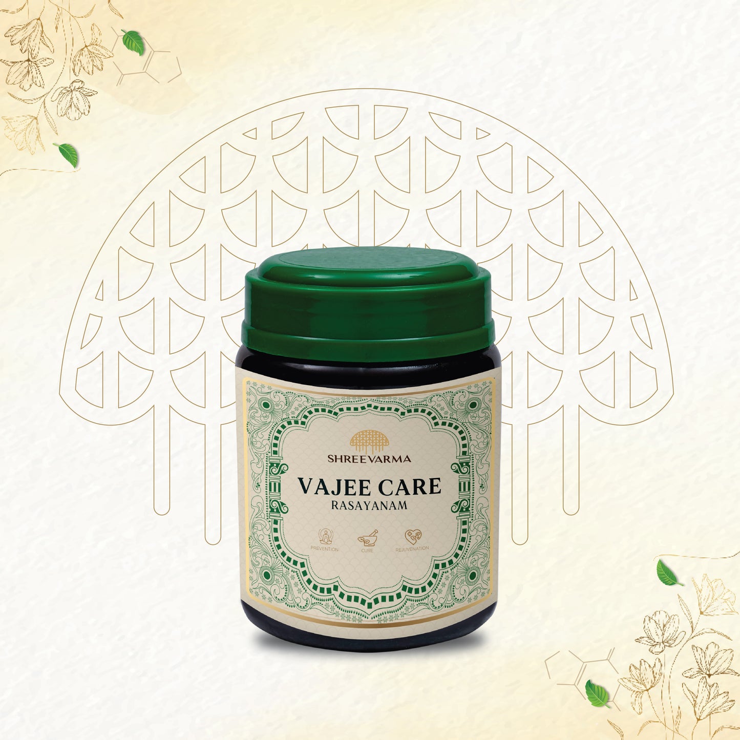 shreevarma Rejuvenator Vajee Care Rasayanam for Men’s Wellness | Ayurvedic Supplement for Men's Vitality | Testosterone Booster | Ashwagandha | Licorice - 60 Tablets