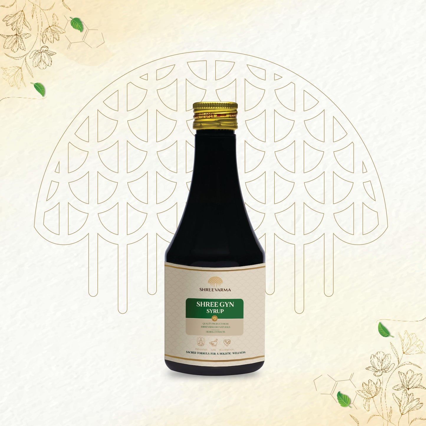 shreevarma Syrup Shree Gyn Syrup for Women’s Wellness | Herbal Supplement for Menstrual Health | PCOD | Ashoka for Hormonal Imbalances | Nellikkai | Dhattari