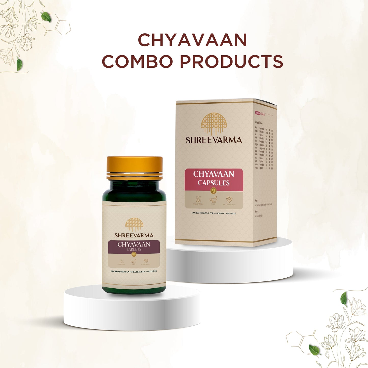 shreevarma Tablet Chyavaan Tablets for Boosting Immunity | Ayurvedic Supplement to Increase Energy | Vitamin C | Amlaki | Ashwagandha | Atmagupta - 60 Tablets