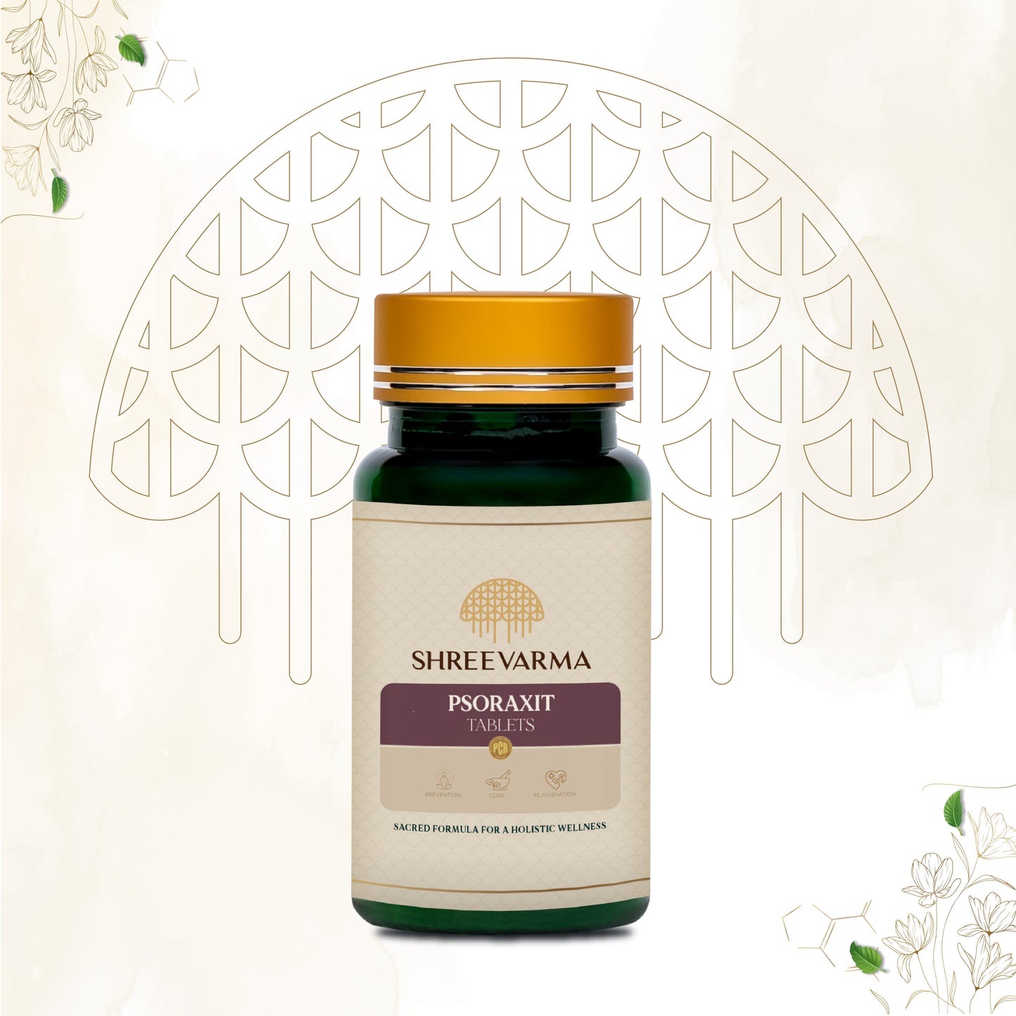 shreevarma Tablet Psoraxit Tablet for Psoriasis | Siddha Supplement for Skin Conditions | Eczema | Restores Pigmentation | Clear and Glowing Skin — 60 Tablets
