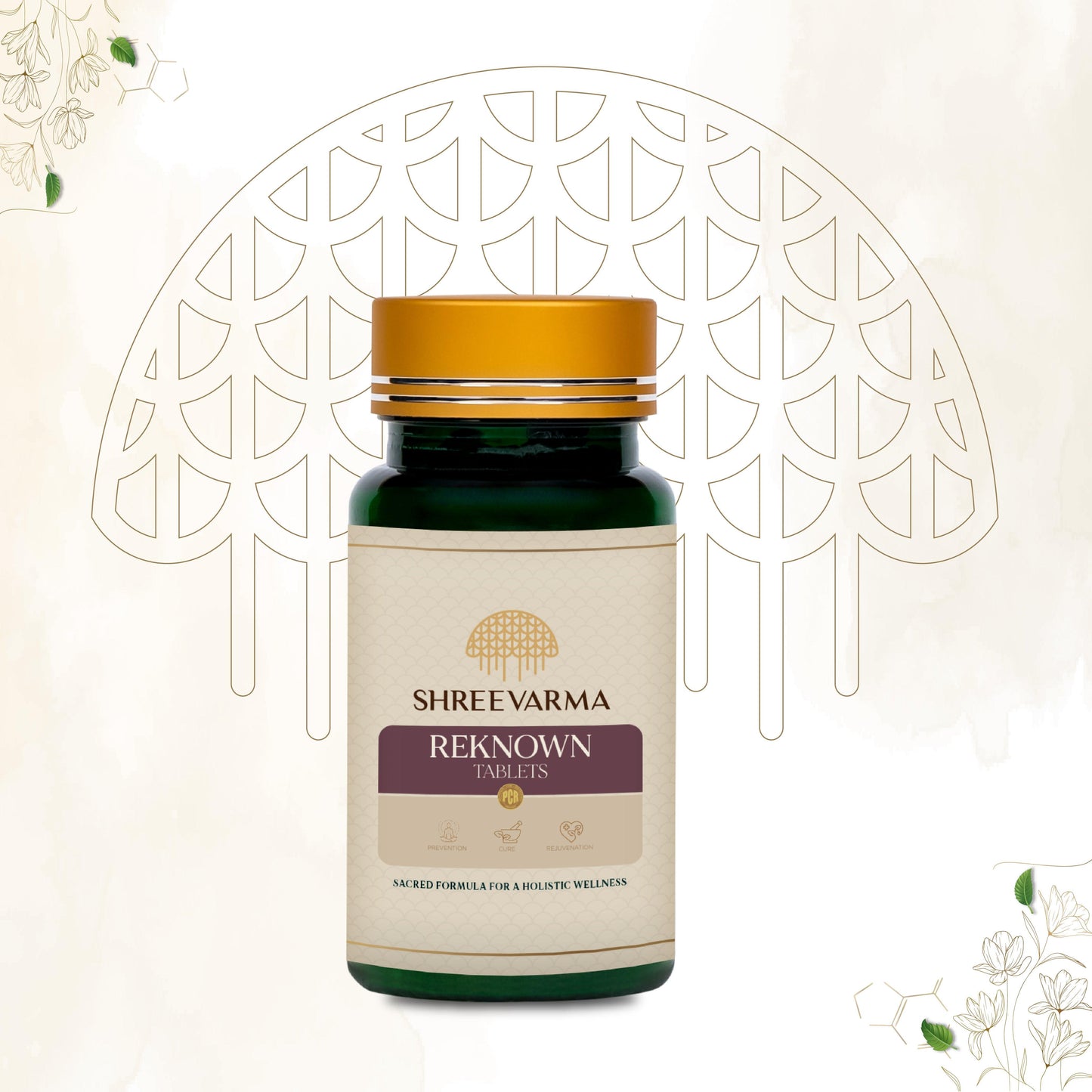 shreevarma Tablet Reknown Tablets for Renal Care | Ayurvedic Supplement for Urinary Infection | Kidney Detox | Effective against Kidney Stone | Punarnava | Goksura | Aprajitha — 60 Tablets