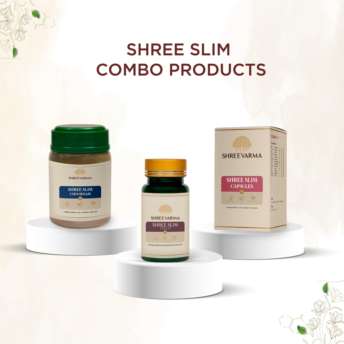 shreevarma Tablet Shree Slim Tablet for Weight Loss | Ayurvedic Supplement to Burn Fat | Metabolism Booster for both Men and Women | Weight loss supplement | Guggulu | Controls Cholesterol — 60 Tablets