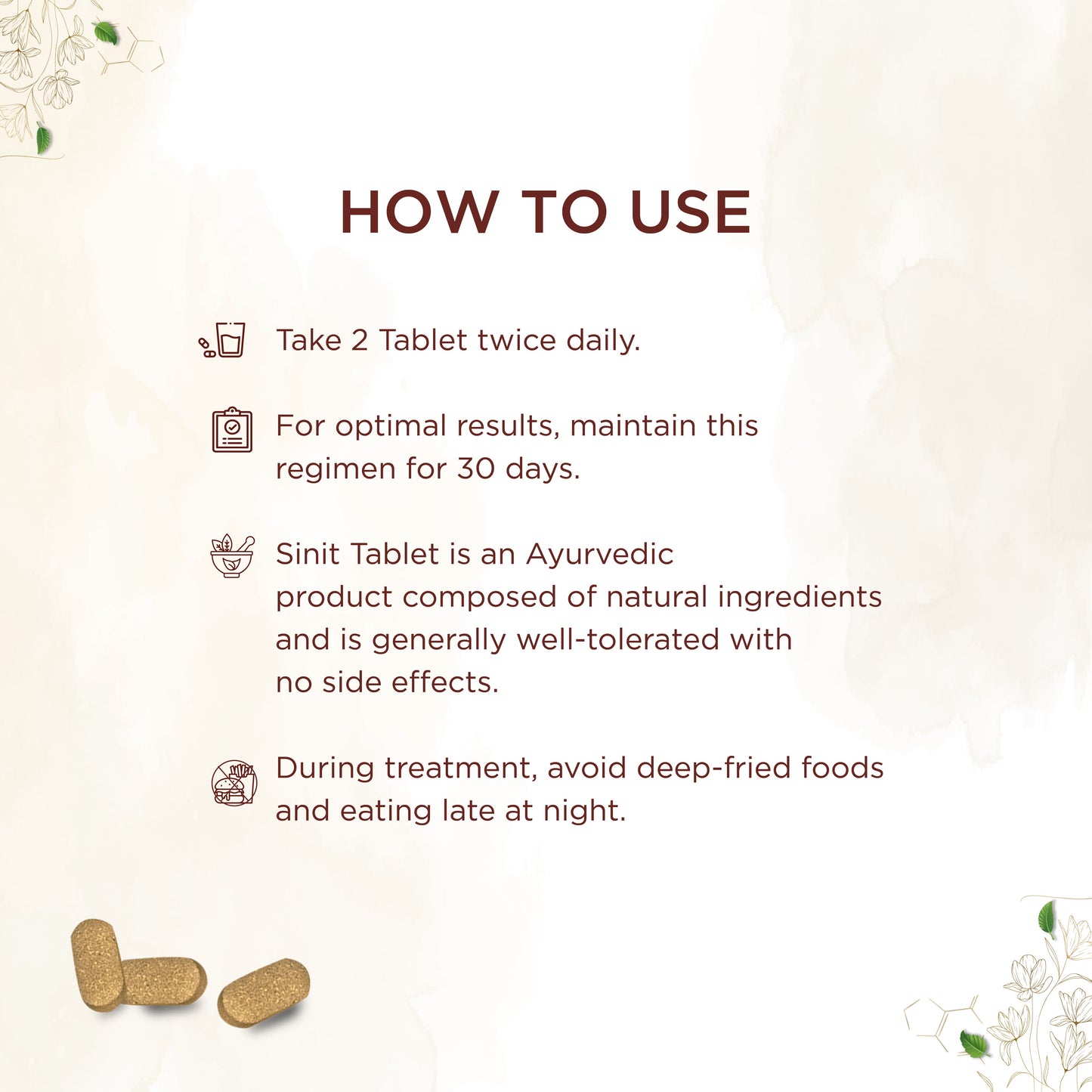 shreevarma Tablet Sinit Tablets for Treating Sinus | Ayurvedic Supplement for Clear Breathing and Ease Nasal Congestion | Boosts Immunity | Soothes Sore Throat and Relieves Sinusitis | Clove | Tulasi – 60 Tablets