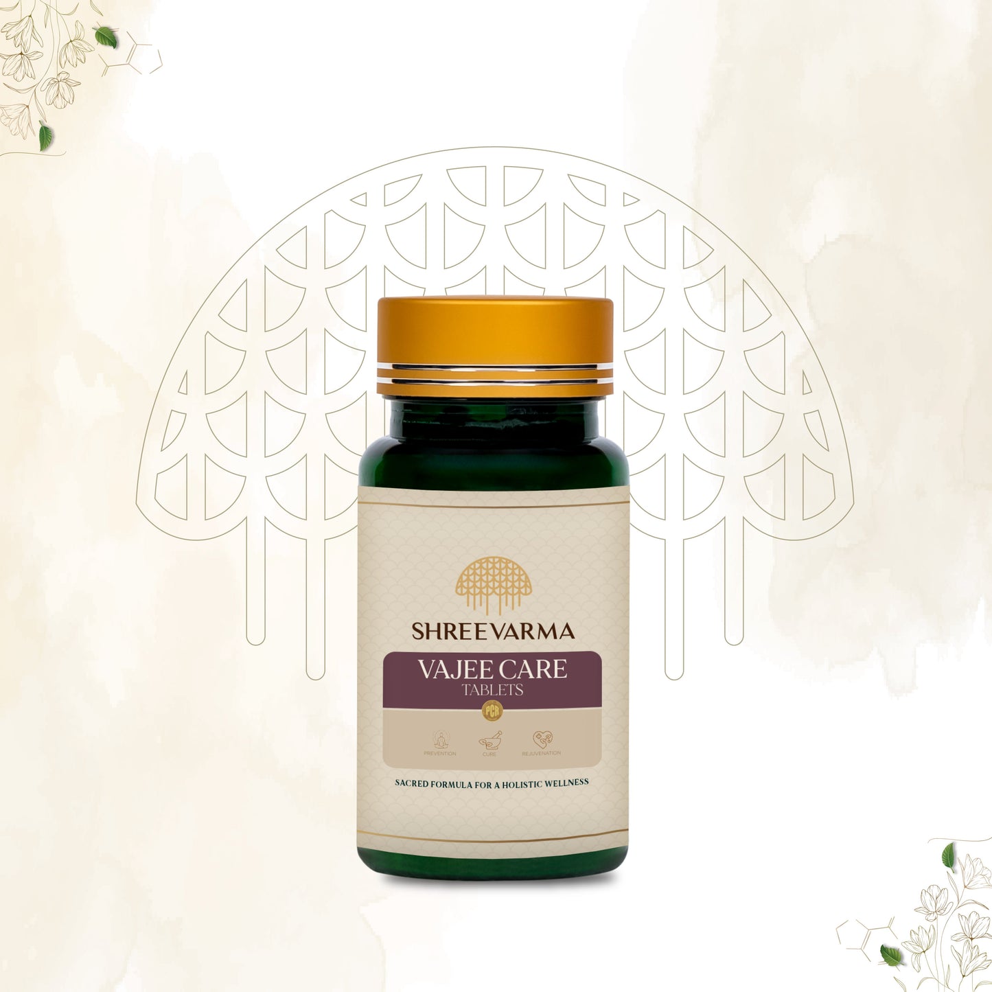 shreevarma Vajee Care Tablet for Men’s Wellness | Ayurvedic Supplement for Men’s Vitality | Testosterone Booster | Ashwagandha | Moringa - 60 Tablets