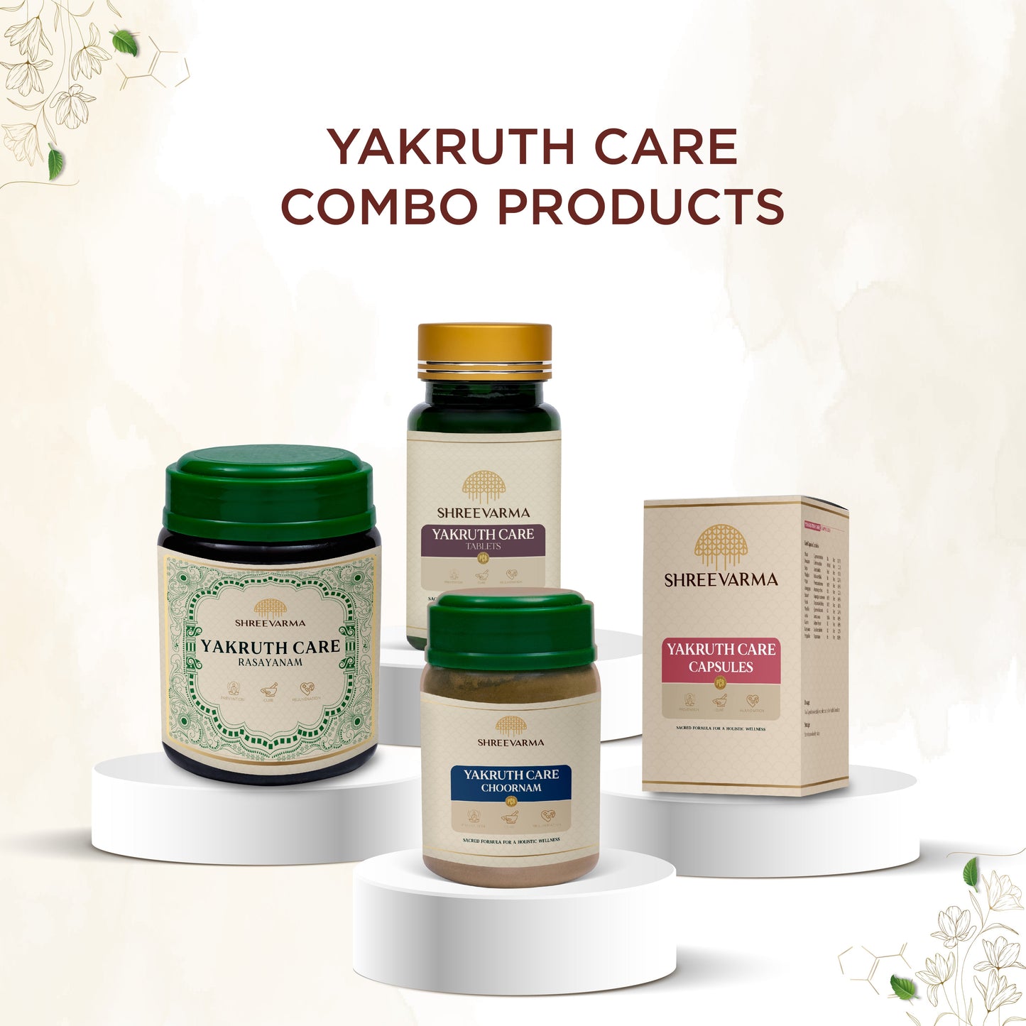 shreevarma Yakruth Care Tablet For Liver Health | Ayurvedic Supplement for Fatty Liver | Metabolic Booster | Bhringaraj | Haritaki - 60 Tablets