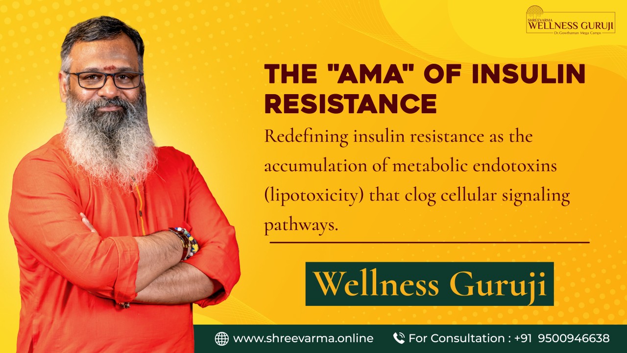 Redefining Insulin Resistance: The "Ama" of Lipotoxicity – A Healing Bridge Between Ayurveda & Science! Wellness Guruji Dr Gowthaman!