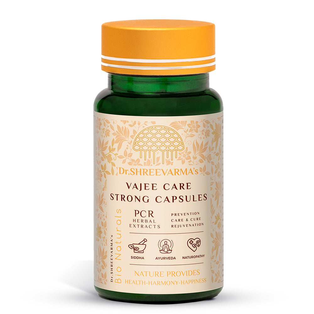 Vajee Care strong Capsule for Men’s Wellness | Ayurvedic Supplement for Men’s Vitality | Testosterone Booster | Ashwagandha | kapikacchu - 60 Capsules