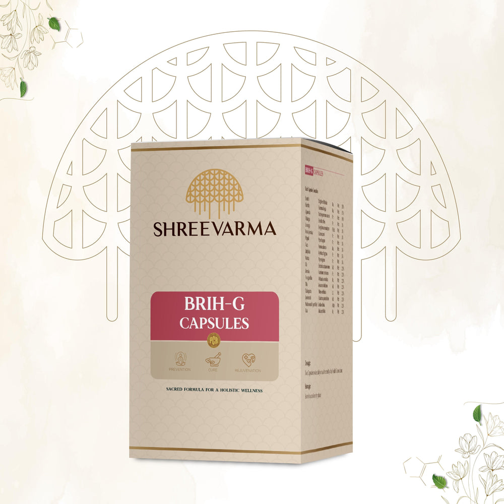 
                  
                    shreevarma Capsule Brih-G Capsule for Chronic Disorder | Ayurvedic Supplement for Nerve Strength | Muscle and Joint Pain Relief | Atmagupta | Goksura – 60 Capsules
                  
                