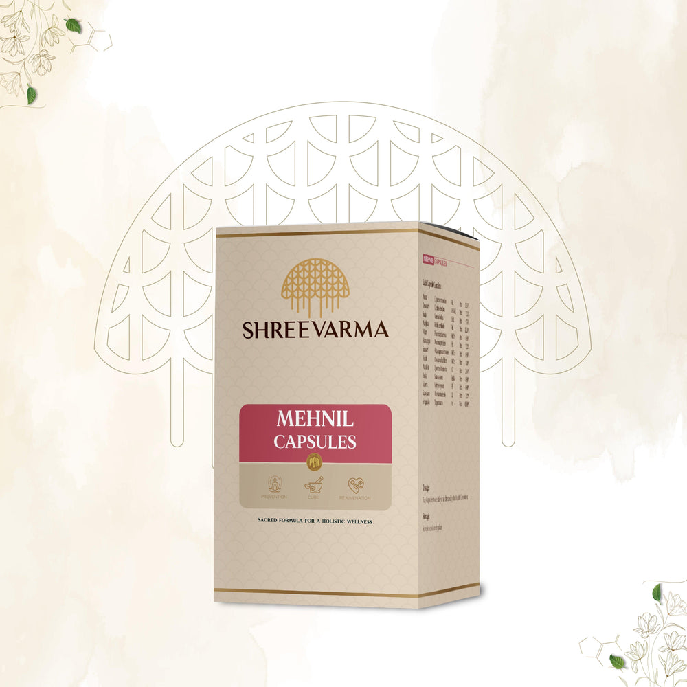 shreevarma Capsule Mehnil Capsule For Diabetes | Ayurvedic Supplement for the Sugar | Maintains Blood Glucose Level | Effective Diabetes Management with Herbs — 60 Capsules