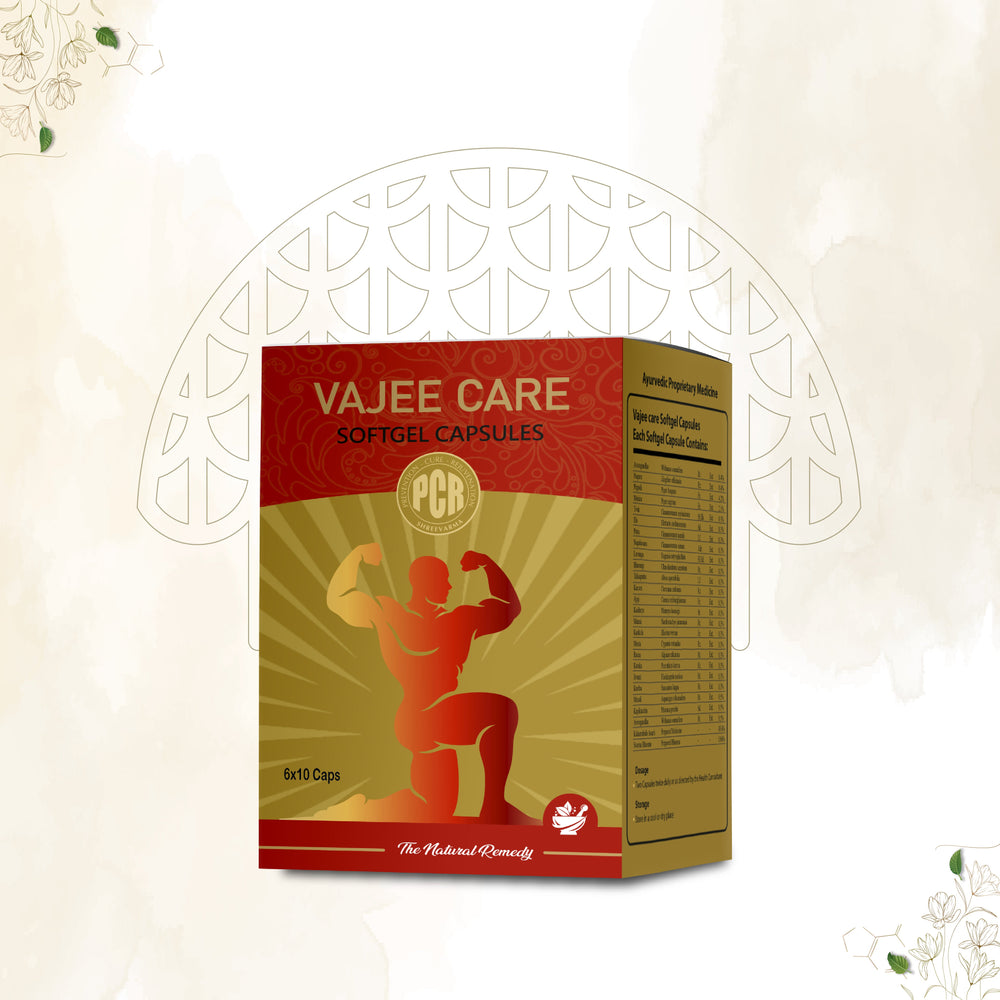 shreevarma Capsule Vajee Care SG Capsule for Men’s Wellness | Ayurvedic Supplement for Men’s Vitality | Testosterone Booster | Ashwagandha | Kapikachu - 60 Capsules