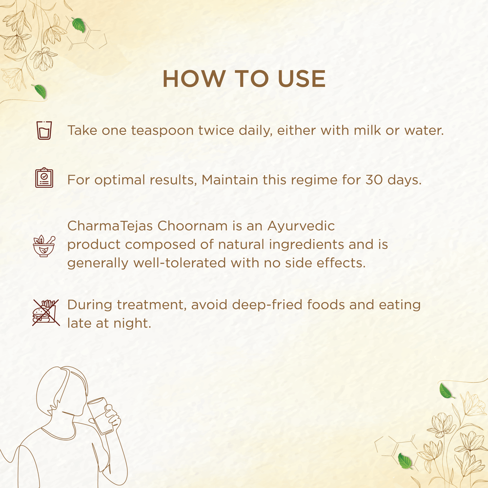 shreevarma CharmaThejas Medhodhatu Rasayanam for Skin Conditions | Ayurvedic Supplement for Psoriasis | Eczema | Restores Pigmentation | Bilva | Pippali | Rejuvenating Supplement