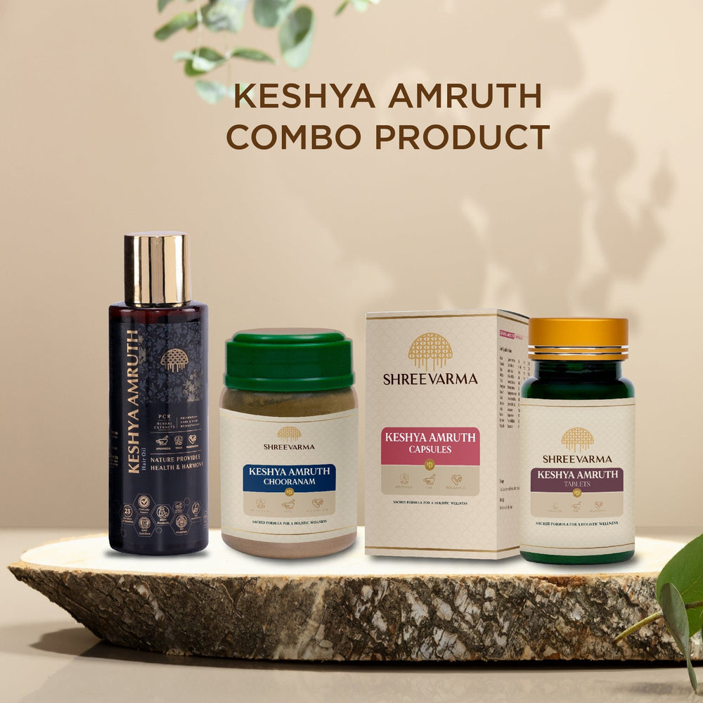 shreevarma Keshya Amruth Hair oil for Hair Growth | Anti-Hair fall | 100% Ayurvedic | Effective against Premature Greying | 100ml