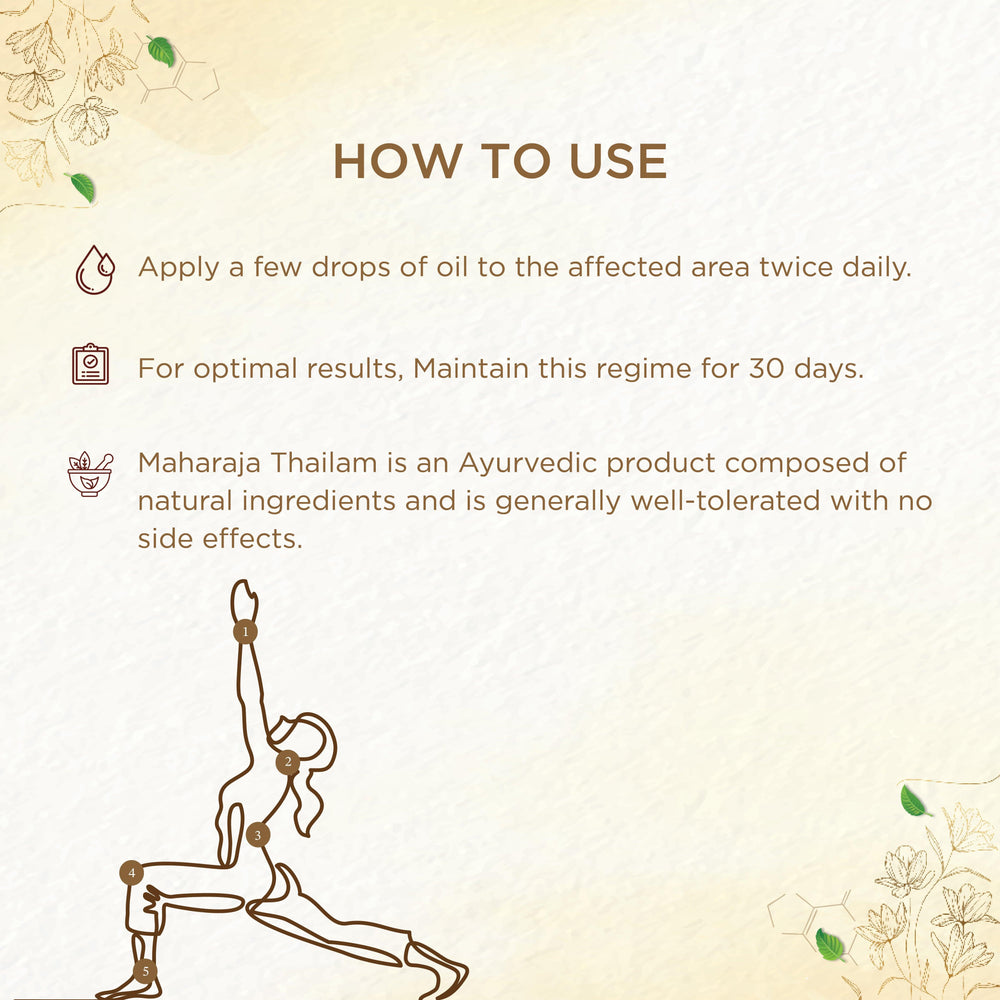 
                  
                    shreevarma Maharaja Thailam for Back Pain | Ayurvedic Pain Relief Supplement for Headache, Joint Pain, and Other Musculoskeletal Disorders | Maha Narayana Thailam - Joint Relief
                  
                