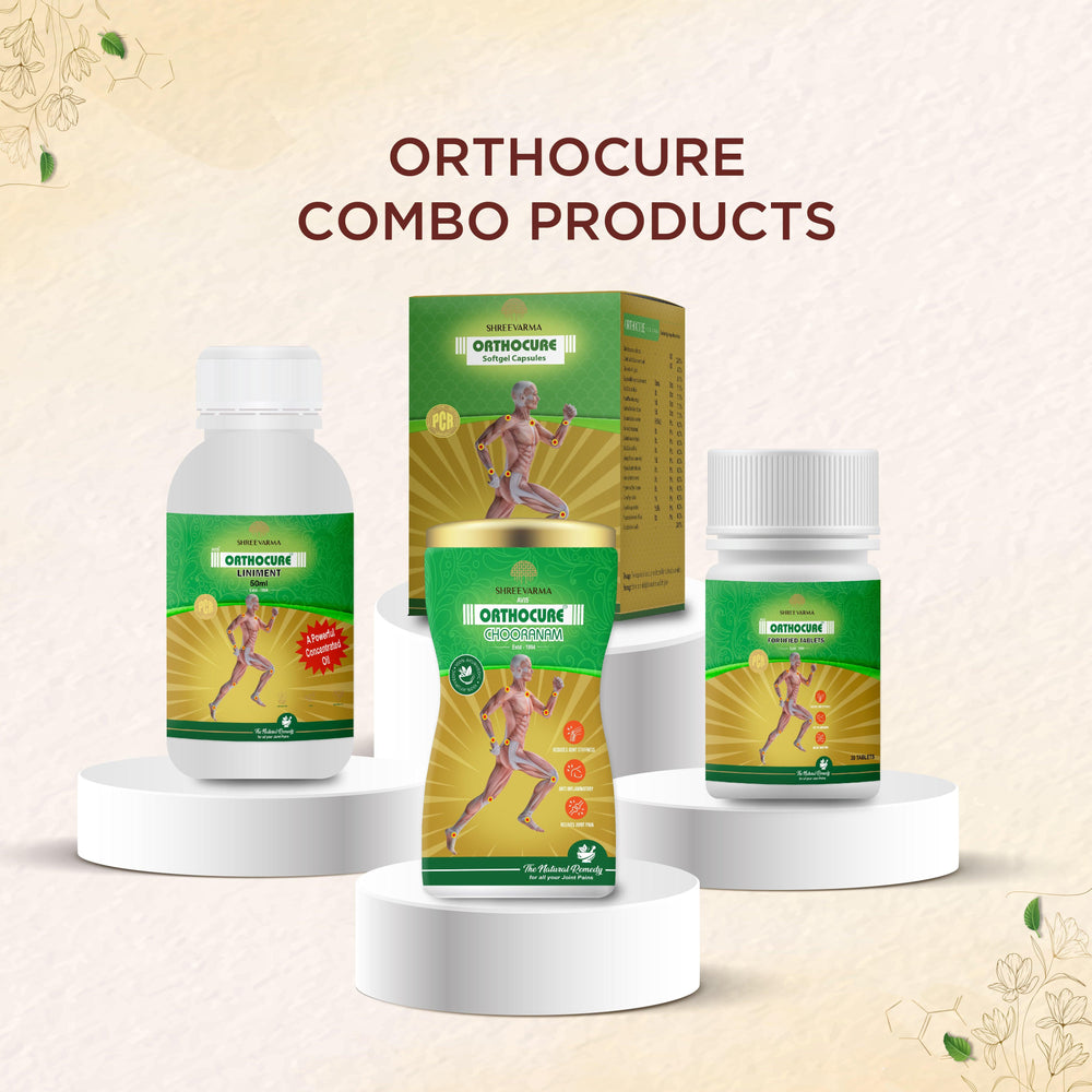 shreevarma Orthocure Fortified Tablet for Bone Care | Anti-Inflammation | Mobility | Flexibility | Ayurvedic Supplement to Reduce Joint Pain – 60 Tablets