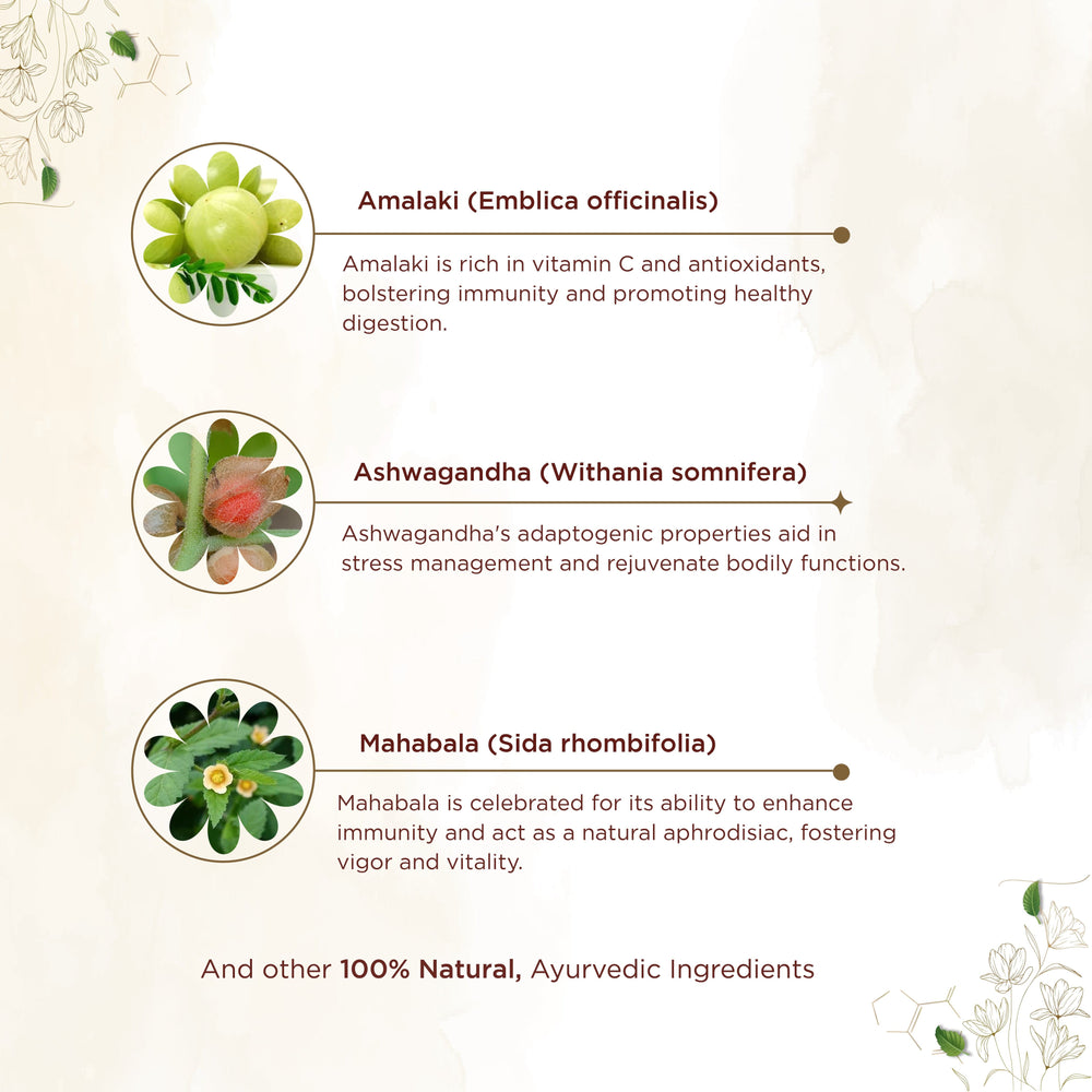 shreevarma Tablet Chyavaan Tablets for Boosting Immunity | Ayurvedic Supplement to Increase Energy | Vitamin C | Amlaki | Ashwagandha | Atmagupta - 60 Tablets