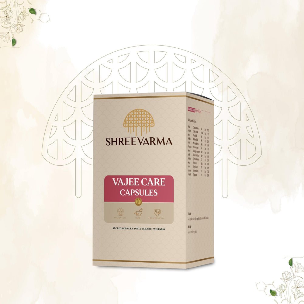 shreevarma Vajee Care Capsule for Men’s Wellness | Ayurvedic Supplement for Men’s Vitality | Testosterone Booster | Ashwagandha | Moringa - 60 Capsules