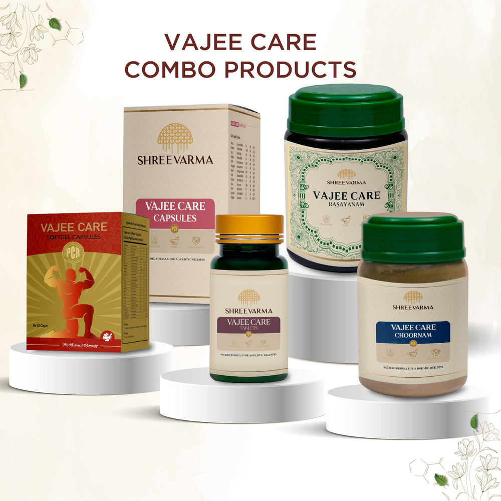 shreevarma Vajee Care Capsule for Men’s Wellness | Ayurvedic Supplement for Men’s Vitality | Testosterone Booster | Ashwagandha | Moringa - 60 Capsules